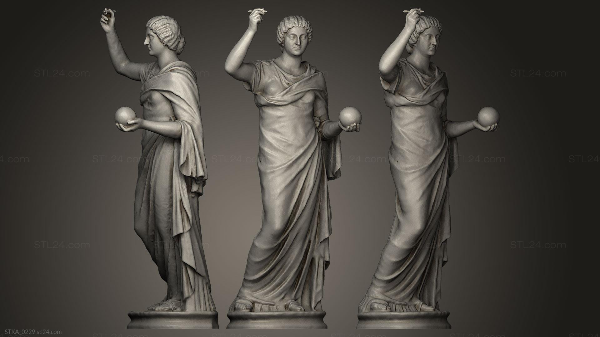 Статуи античные и исторические (Фаустина Минор, STKA_0229) 3D модель для ЧПУ станка
